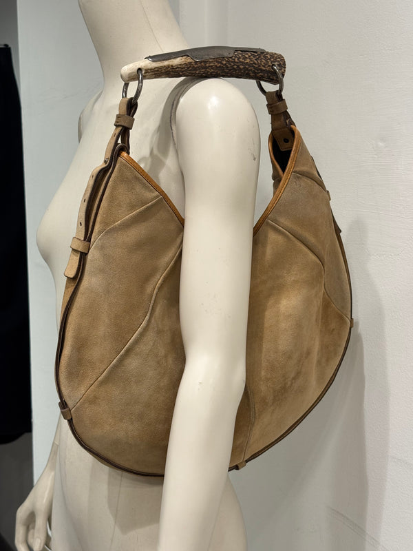 2002 Yves Saint Laurent Mombasa suede bag
