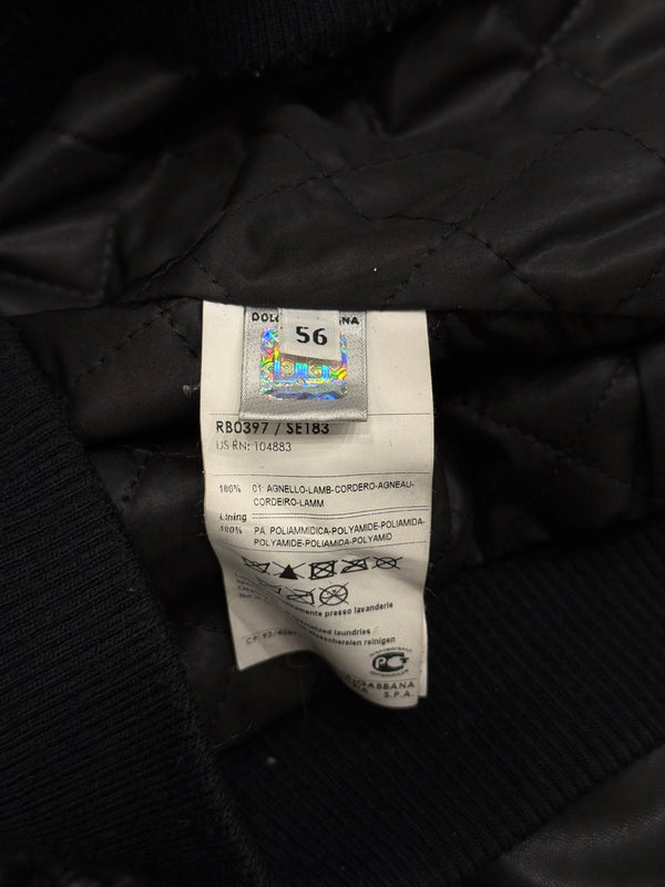 2000s Dolce & Gabbana cargo leather bomber jacket