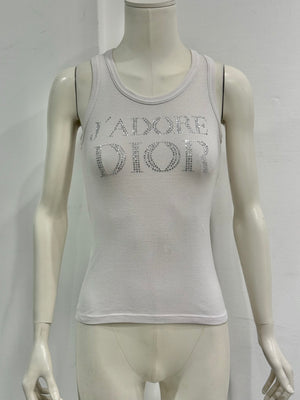 2000s Christian Dior by Galliano "J'Adore Dior" tank top