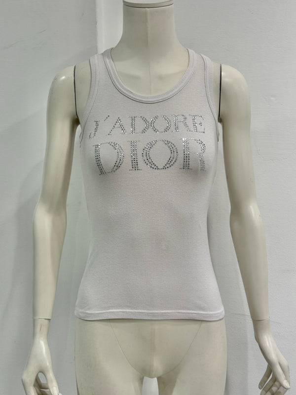 2000s Christian Dior by Galliano "J'Adore Dior" tank top