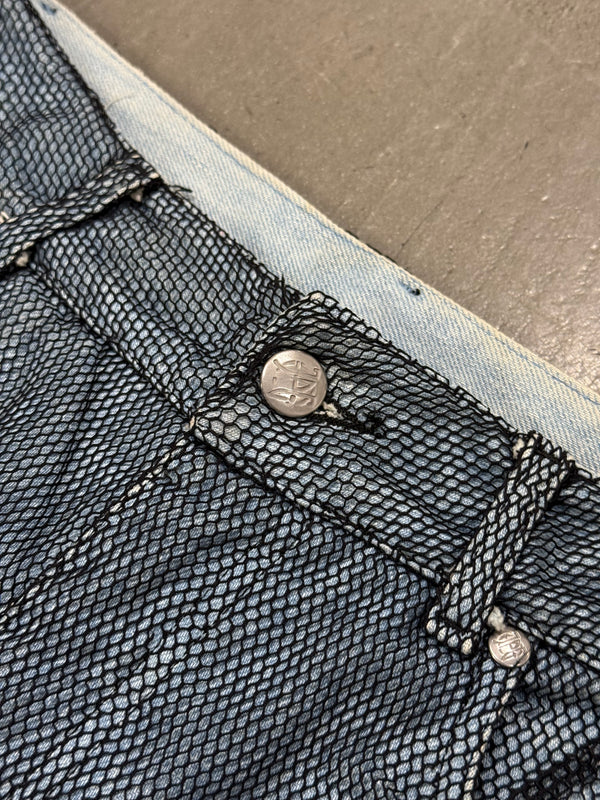 2000s Jean Paul Gaultier mesh double layer pants