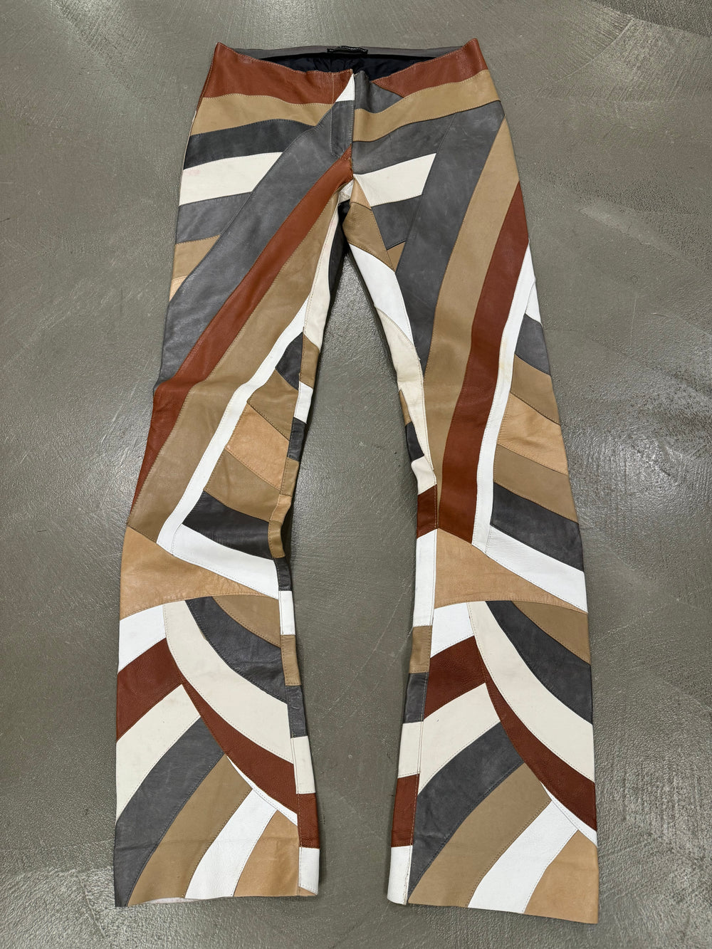 A/W2002 Dolce & Gabbana runway patchwork leather pants