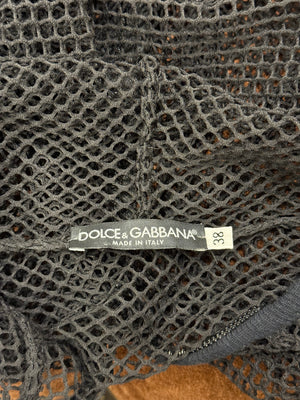 S/S2003 Dolce & Gabbana fishnet mesh hoodie
