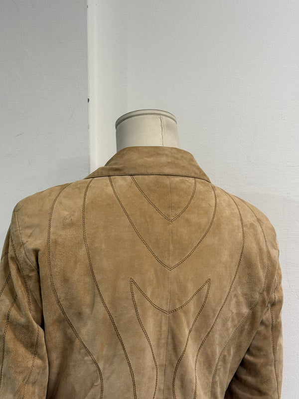 2002 Roberto Cavalli butterfly lace-up leather jacket