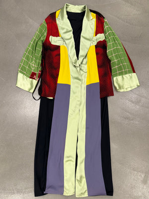 S/S1996 Jean Paul Gaultier "Cyberbaba" X-ray muscle trompe l'oeil reversible long coat