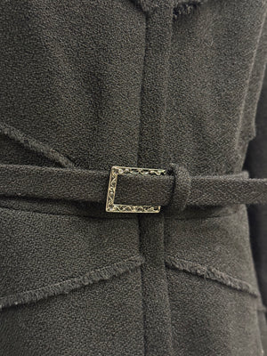 A/W2007 Chanel structured wool belted coat