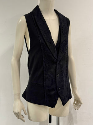 Ann Demeulemeester double layer bondage vest