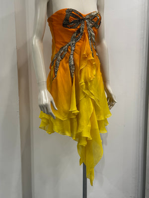 S/S2006 Roberto Cavalli runway flake mini dress