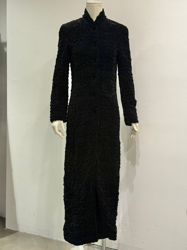 2000s Giorgio Armani astrakhan mandarin long coat
