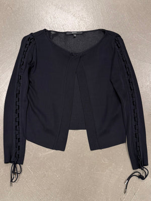 2009 Gucci cut-out lace-up sleeves top