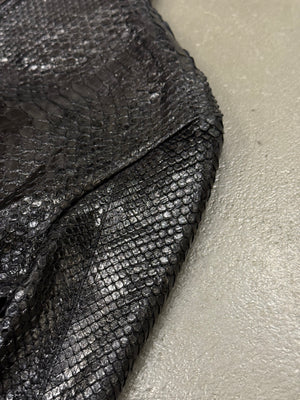 2010s Gucci real python backzip leather jacket