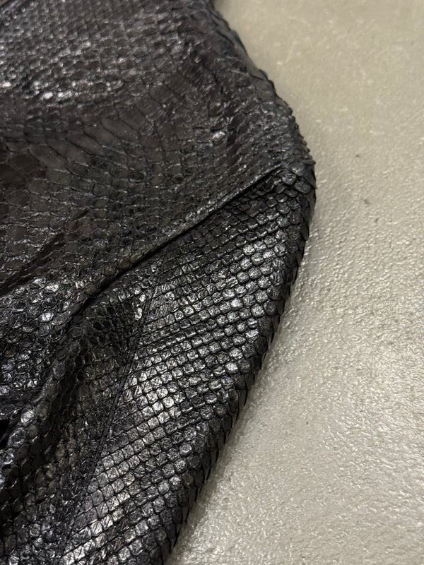 2010s Gucci real python backzip leather jacket