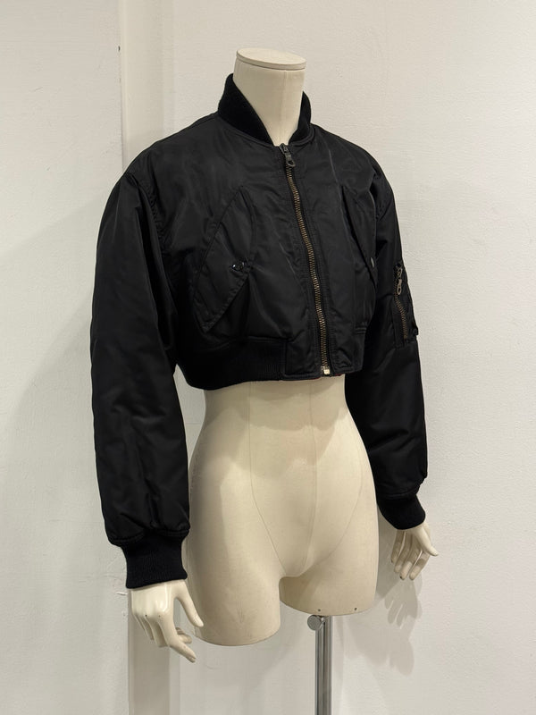 1980s Jean Paul Gaultier Junior cropped nylon bomber jacket
