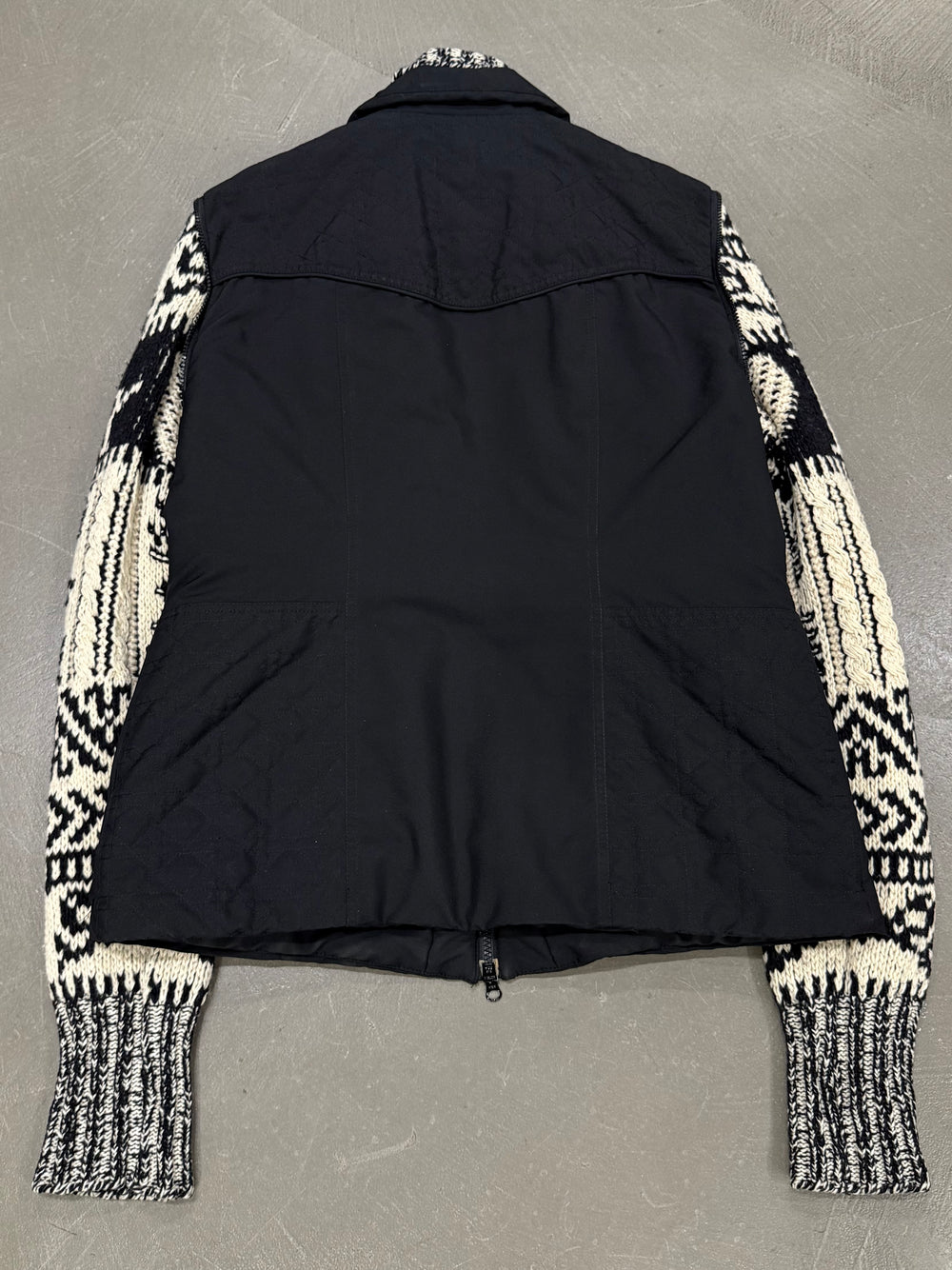 A/W2005 Christian Dior by John Galliano knit sleeves puffer jacket