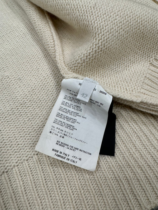 A/W2007 Prada fox fur zip-up knit