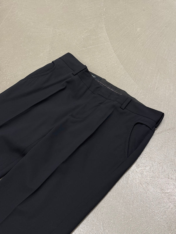 2000s Gucci minimal tailored wool trousers