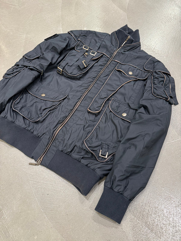 A/W2005 Roberto Cavalli bondage soldier bomber jacket
