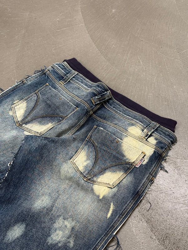 2000s Dolce & Gabbana hybrid denim sweatpants