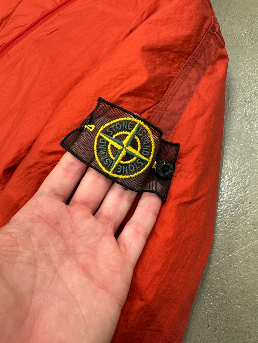 2007 Stone Island mesh badge down jacket