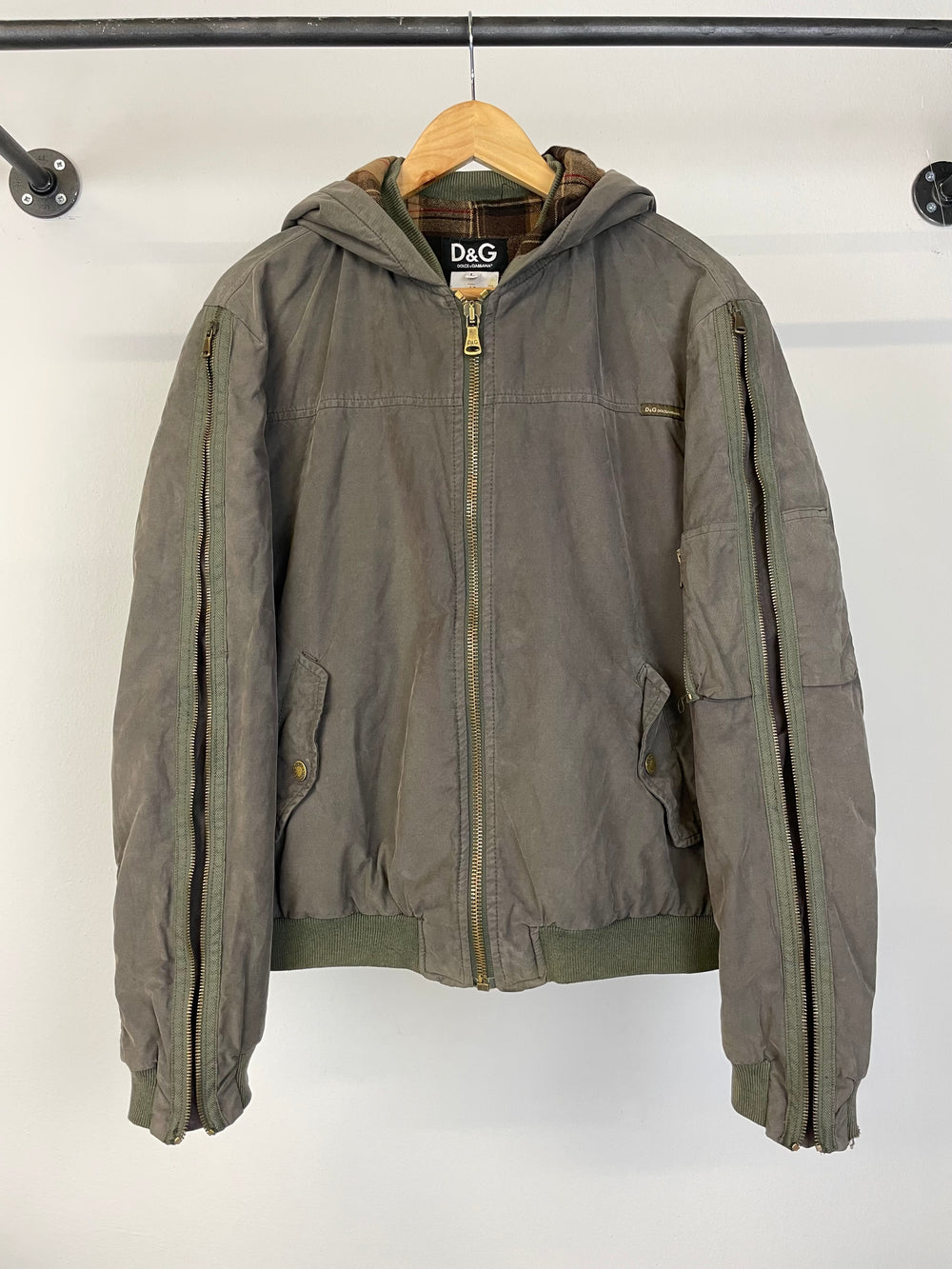AW2003 Dolce & Gabbana zip sleeve bomber jacket