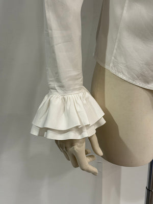 2000 Gucci by Tom Ford rouched asymmetrical shirt