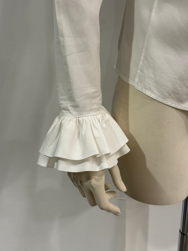 2000 Gucci by Tom Ford rouched asymmetrical shirt