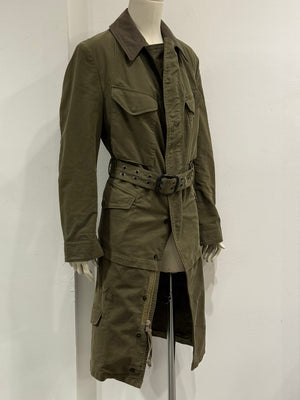 A/W2006 Junya Watanabe deconstructed military coat with belted waist