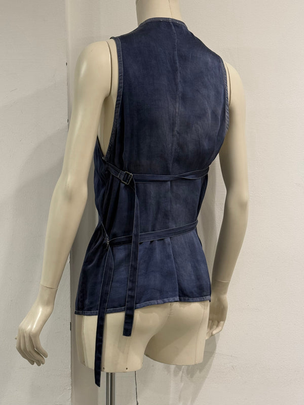 S/S2005 Ann Demeulemeester buttons-up sleeveless shirt