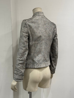 S/S2002 Ann Demeulemeester runway cracked leather Napoleon military jacket