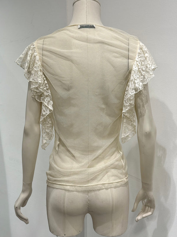 1998 Dolce & Gabbana sheer runway butterfly top