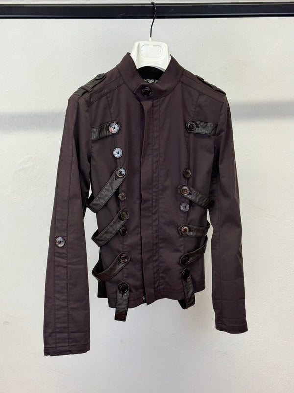 1990s Dirk Bikkembergs bondage leather straps jacket