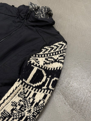 A/W2005 Christian Dior by John Galliano knit sleeves puffer jacket