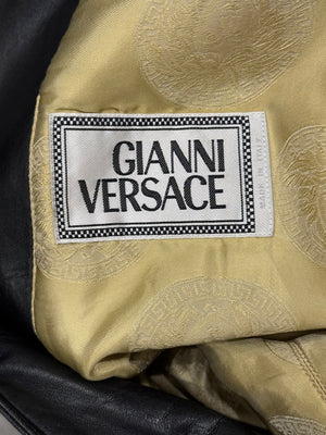 Gianni Versace oversize leather coat