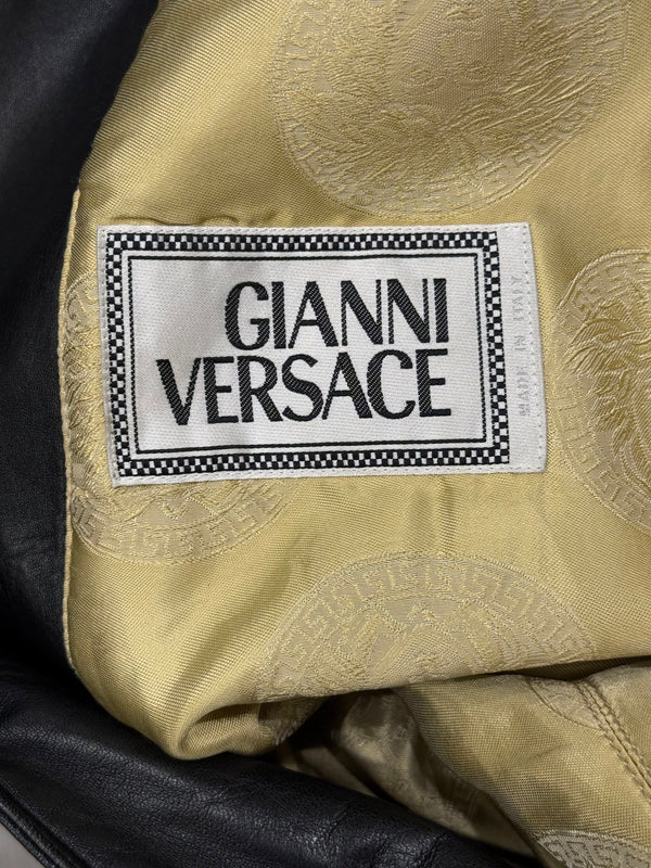 Gianni Versace oversize leather coat