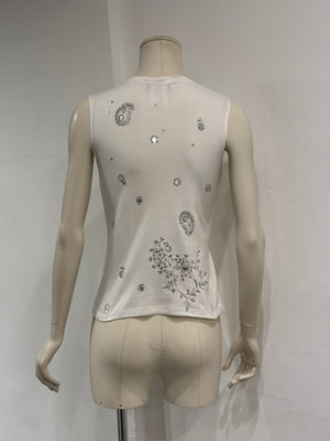 S/S2004 Christian Dior by John Galliano embellished logo top
