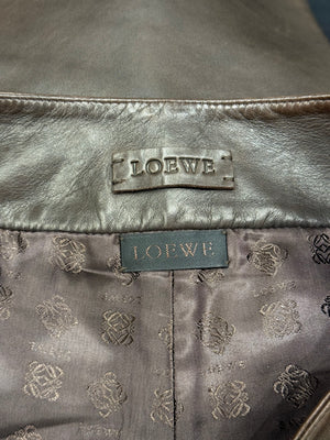2000s Loewe leather shorts