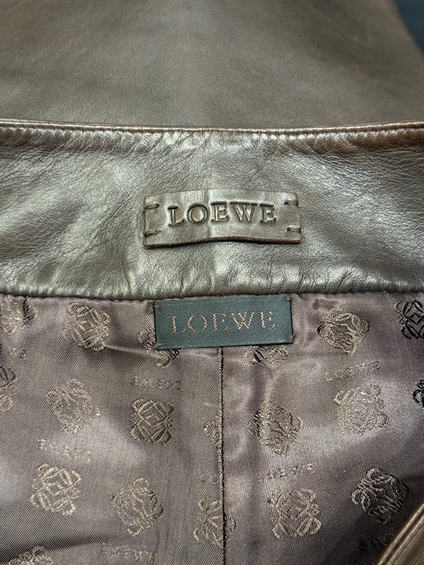 2000s Loewe leather shorts