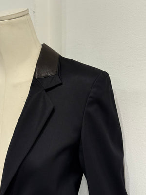 2003 Christian Dior by Galliano leather collar blazer