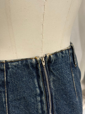 2020 Balenciaga by Demna midi denim skirt