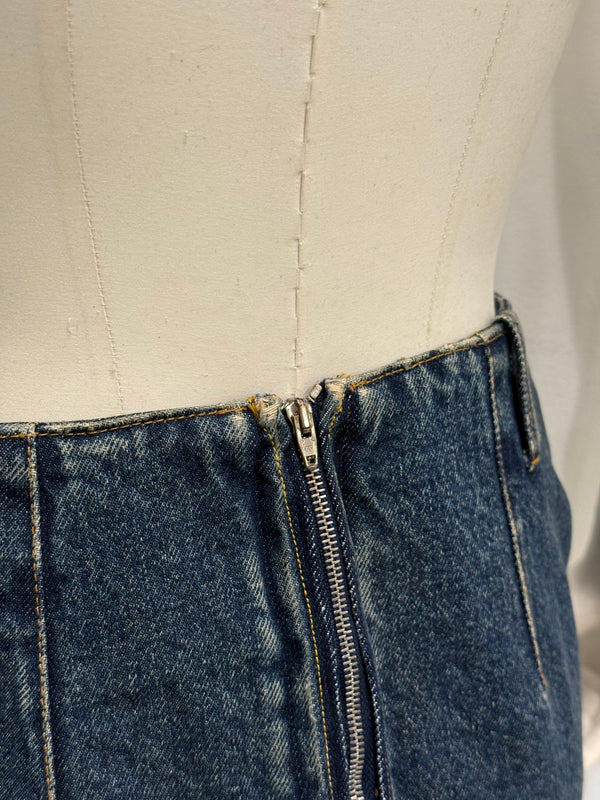 2020 Balenciaga by Demna midi denim skirt