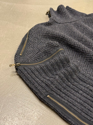 A/W2003 Dolce & Gabbana runway multi zipper modular knit