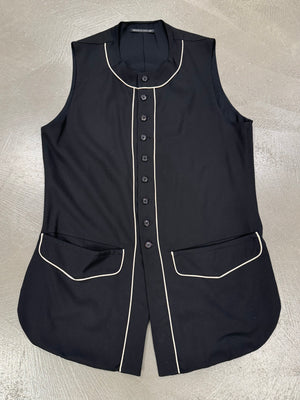 2000s Yohji Yamamoto wool black vest
