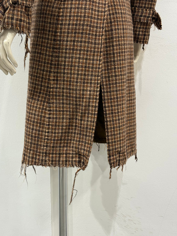 A/W2004 Junya Watanabe distressed tweed runway coat