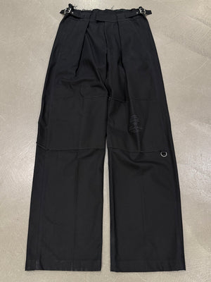 A/W2019/2020 Raf Simons black wide-leg adjustable trousers
