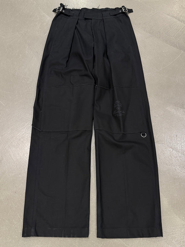 A/W2019/2020 Raf Simons black wide-leg adjustable trousers