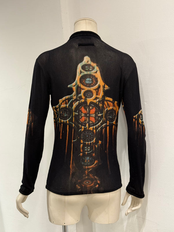 A/W1998 Jean Paul Gaultier gothic cathedral mesh top