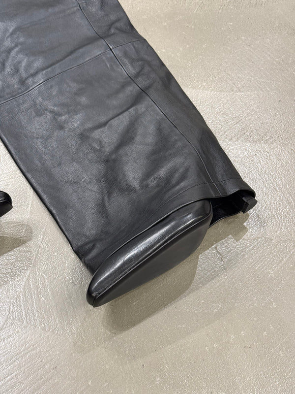 Balenciaga Falkon thigh-high leather pants boots