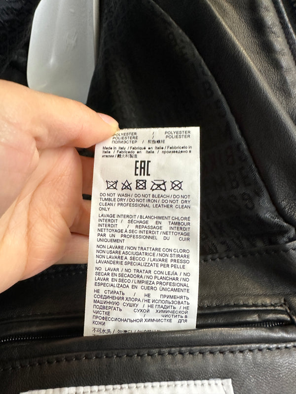2000s Dirk Bikkembergs muscle reinforced leather jacket