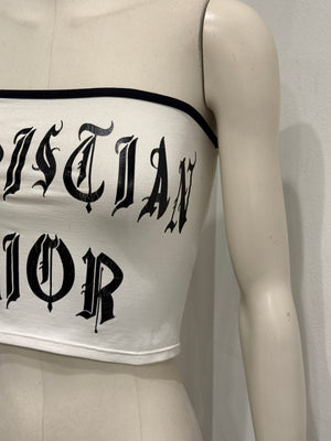 S/S2002 Christian Dior by Galliano gothic hardcore logo top