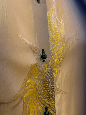 2000s Cavalli iridescent embroidered shirt